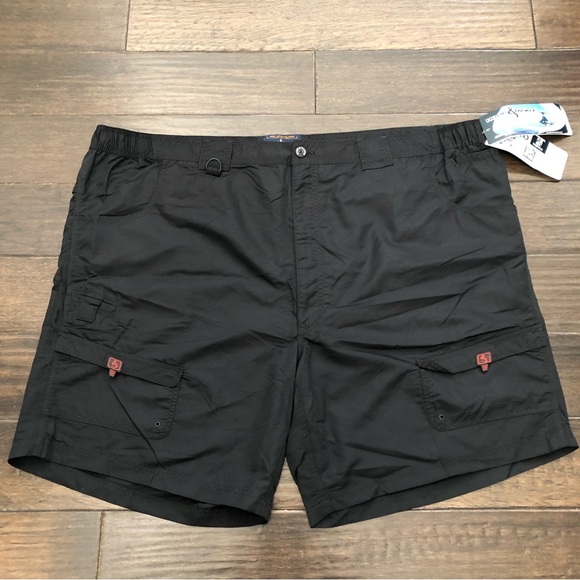 Hook And Tackle Outfitters Shorts Mens 52 Waist Black All Water Series Quick Dry - Picture 1 of 16